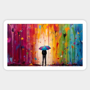 Colorful Rainy Day Sticker